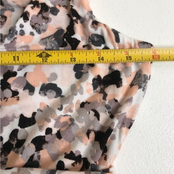 Soma Sleeveless Wrap Cumberbund Empire Waist Soft Rayon Peach Gray Dress XS - Picture 9 of 14